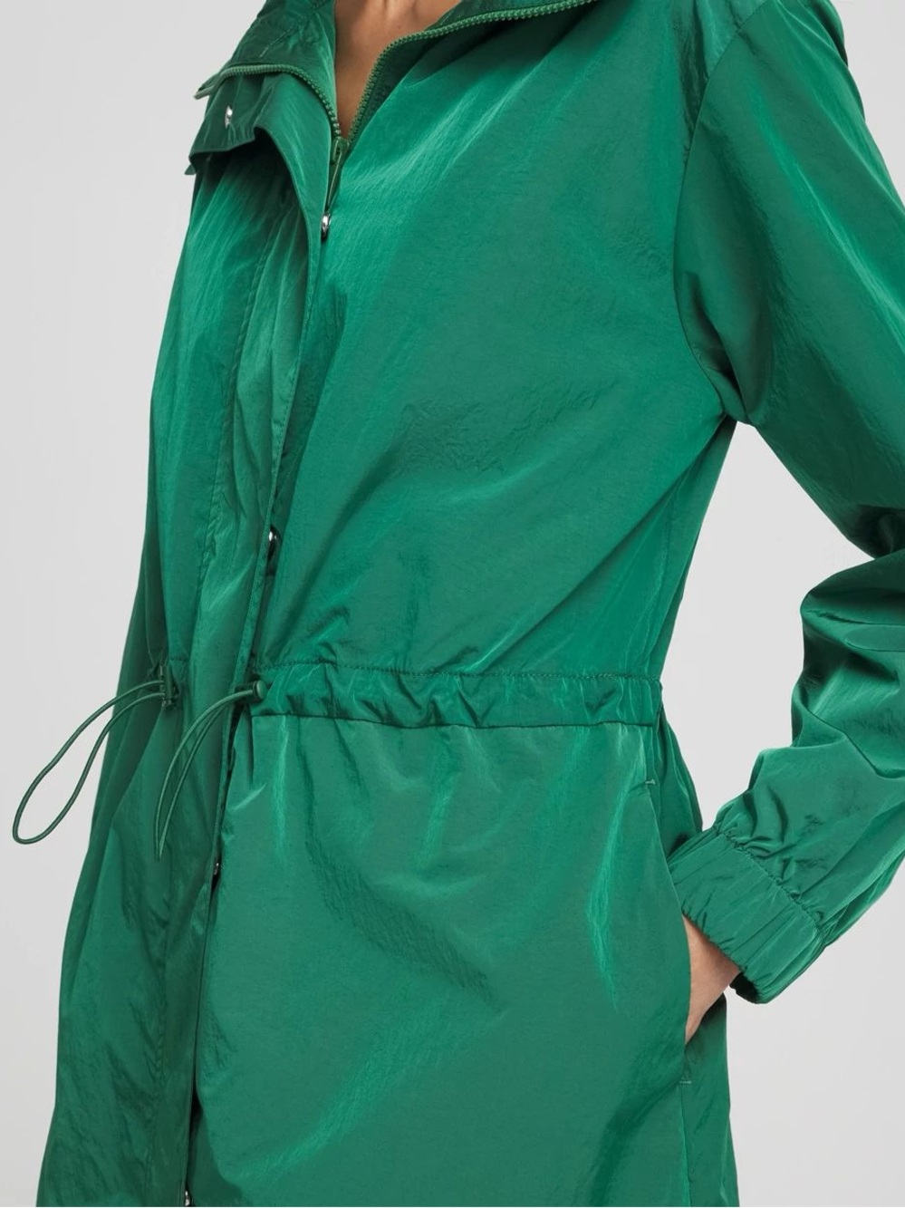 Zenergy Maxi anorak rain jacket Green Women's Lightweight Hooded - Picture 4 of 10